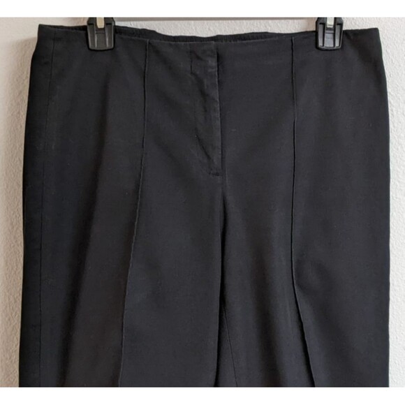 J.JILL Black Cotton Spandex Straight Leg Front Seam Stretch Casual Pants Size 6 - Picture 2 of 11